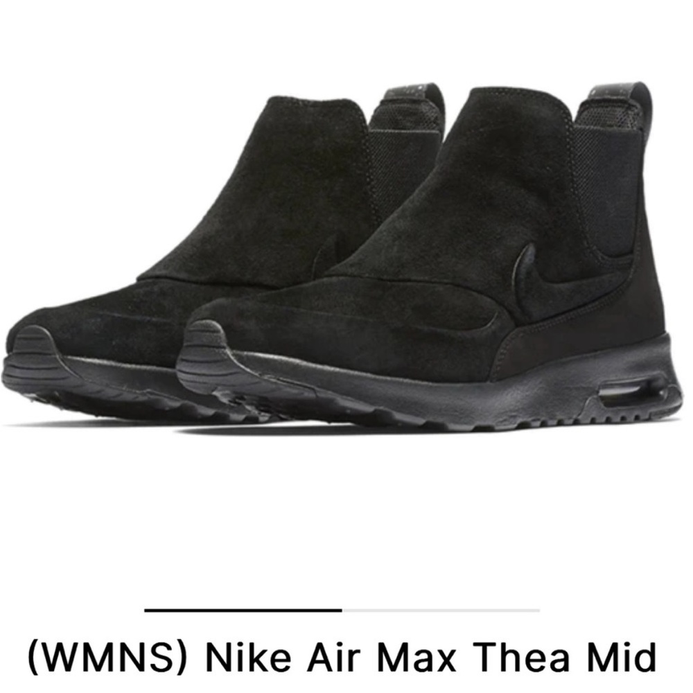 Nike Air Max Thea Mid Black Chelsea Sneaker Boots Shoes 859550-002 Womens 7